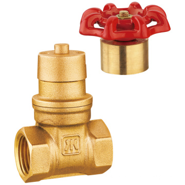 brass gate valve with lockable handwheel